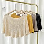 Damen Strick Cover-Up aus Eis-Seide | Leichter Shrug für Ärmellose Oberteile und Badebekleidung | Sommerliches Layering | Schmid