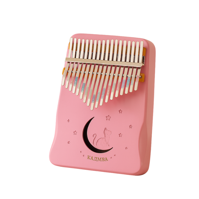 17-Tasten Kalimba Daumenklavier – Holz-Musikinstrument mit Notenheft