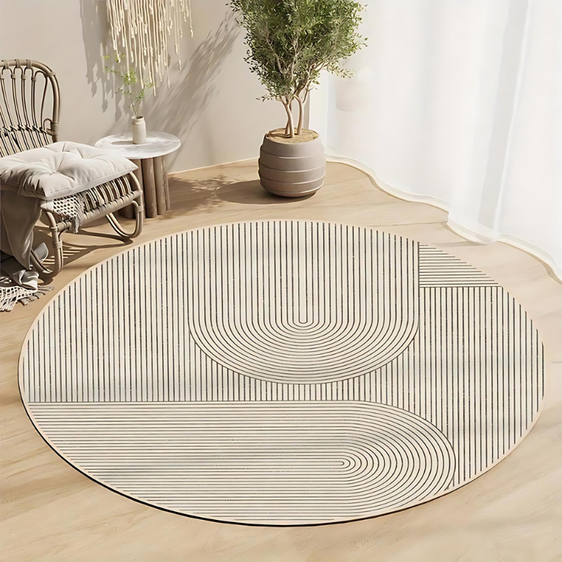 HomeOffice | Runder Antirutsch-Teppich mit 8 mm Dicke für Zuhause und Büro