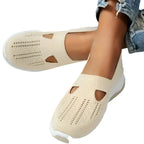 Damen Freizeitschuhe – Flach, Schnürung/Slip-on, Einfarbig