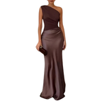 Lucie – Damen Asymmetrisches Maxikleid