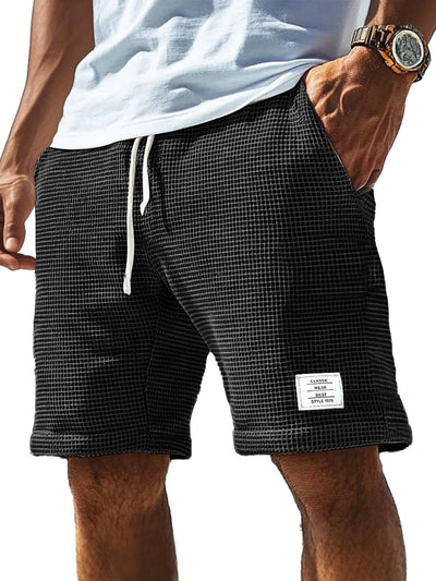 Komfortable Shorts mit Waffel-Logo und Kordelzug für Herren