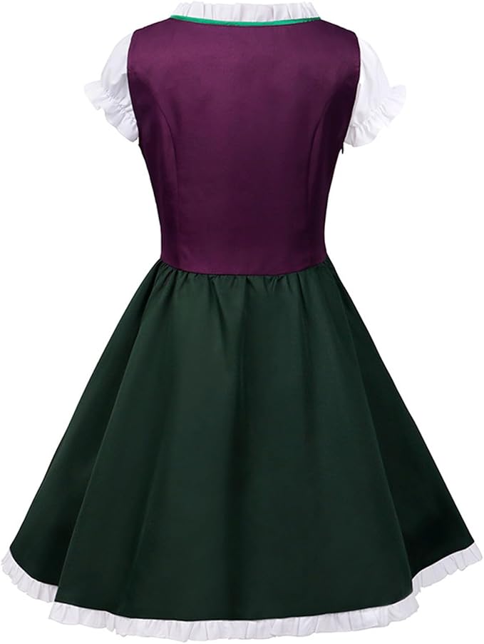 Damen Dirndl Kleid aus Textilmaterial | Reguläre Passform mit Schürze | Schnüroberteil für Oktoberfest & Kulturveranstaltungen | Schmid