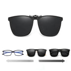 Clip-On Sonnenbrille | Polarisierte TAC-Gläser & UV400-Schutz | Faltbares Legierungsdesign für Korrektionsbrillen | Schmid
