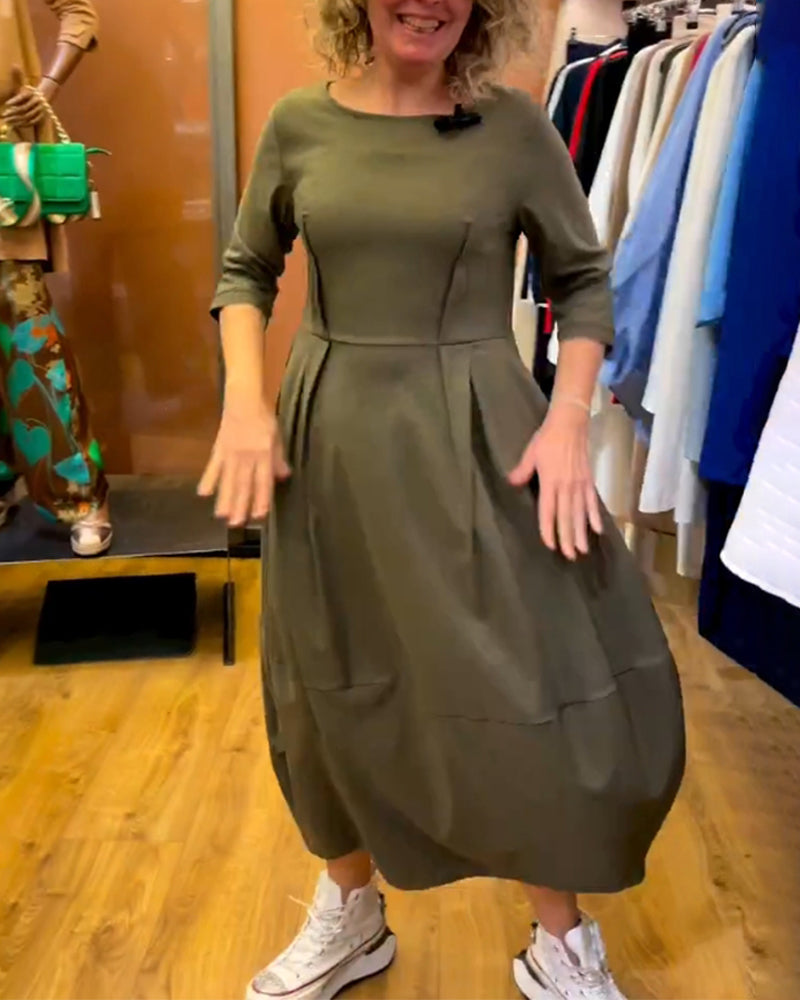 Grace | olivegrünes strickkleid