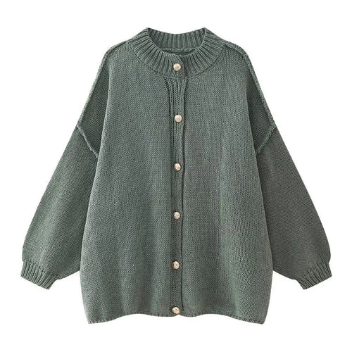 Abigail - Oversized Cardigan mit Knopfverschluss und weiten Ärmeln