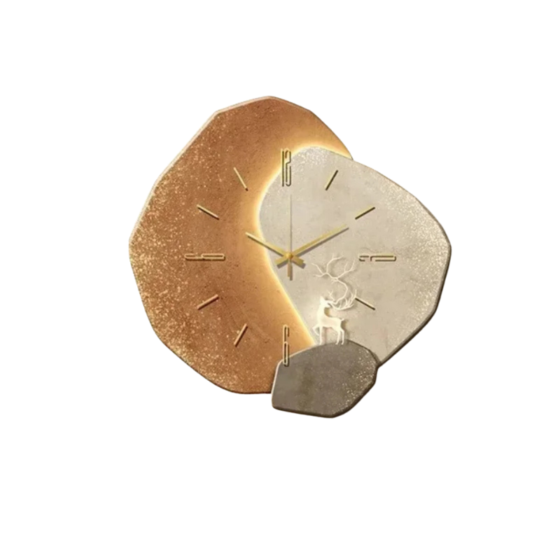 LunaWood Accent Wanduhr – Holz-Wanduhr Mit Weicher LED-Beleuchtung