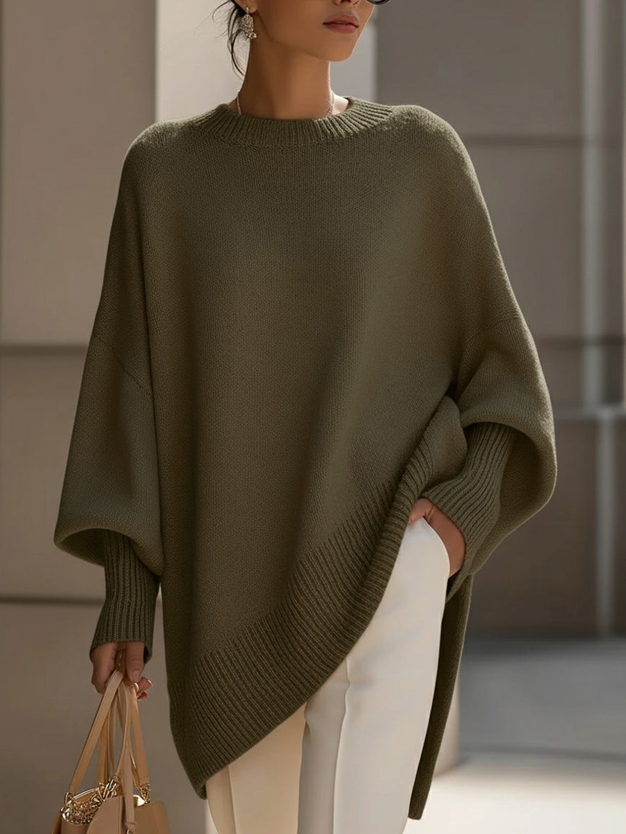 Oversized Poncho für Damen – Strickjacke ‑ Lässiger Übergang