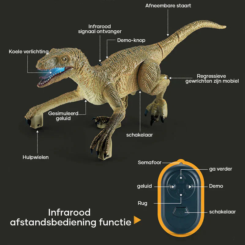 Dinorex | interaktiver dinosaurier mit sound & licht für abenteuerliches spiel