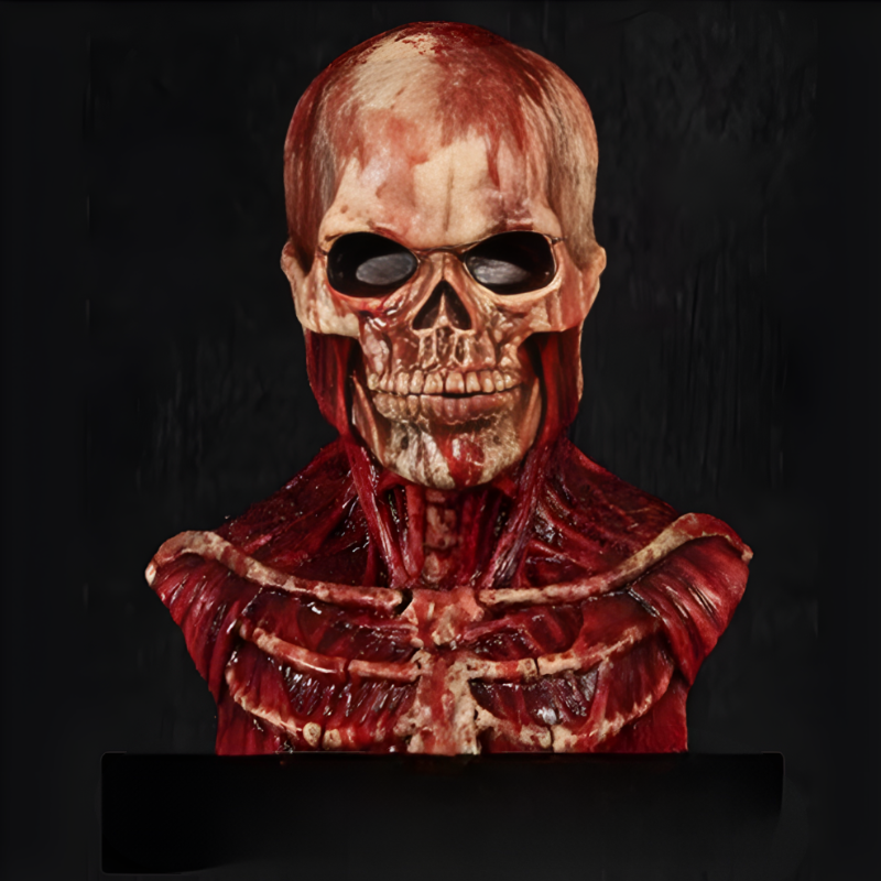 Totenkopf Vollgesichtsmaske | Halloween Kostümmaske mit Bluteffekt | Schädel Design für Halloween, Cosplay & Themenpartys | Schmid