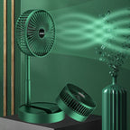 Tragbarer USB-Wiederaufladbarer Ventilator | Zusammenklappbarer Ventilator mit Einstellbarem Luftstrom | Vier Geschwindigkeiten für Schreibtisch, Reisen und Camping | Schmid