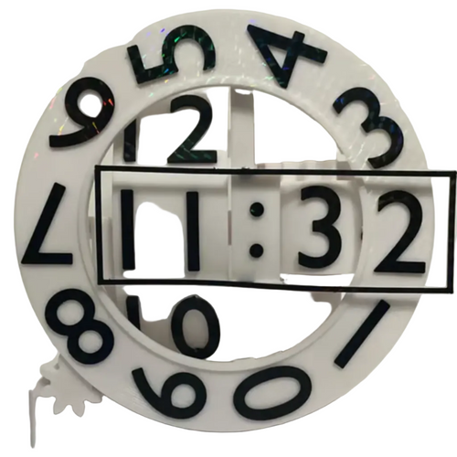 3D-Wanduhr | Triaxiale Wanduhr mit geometrischem Design | Dekorative Wanduhr für Zuhause und Büro | Schmid