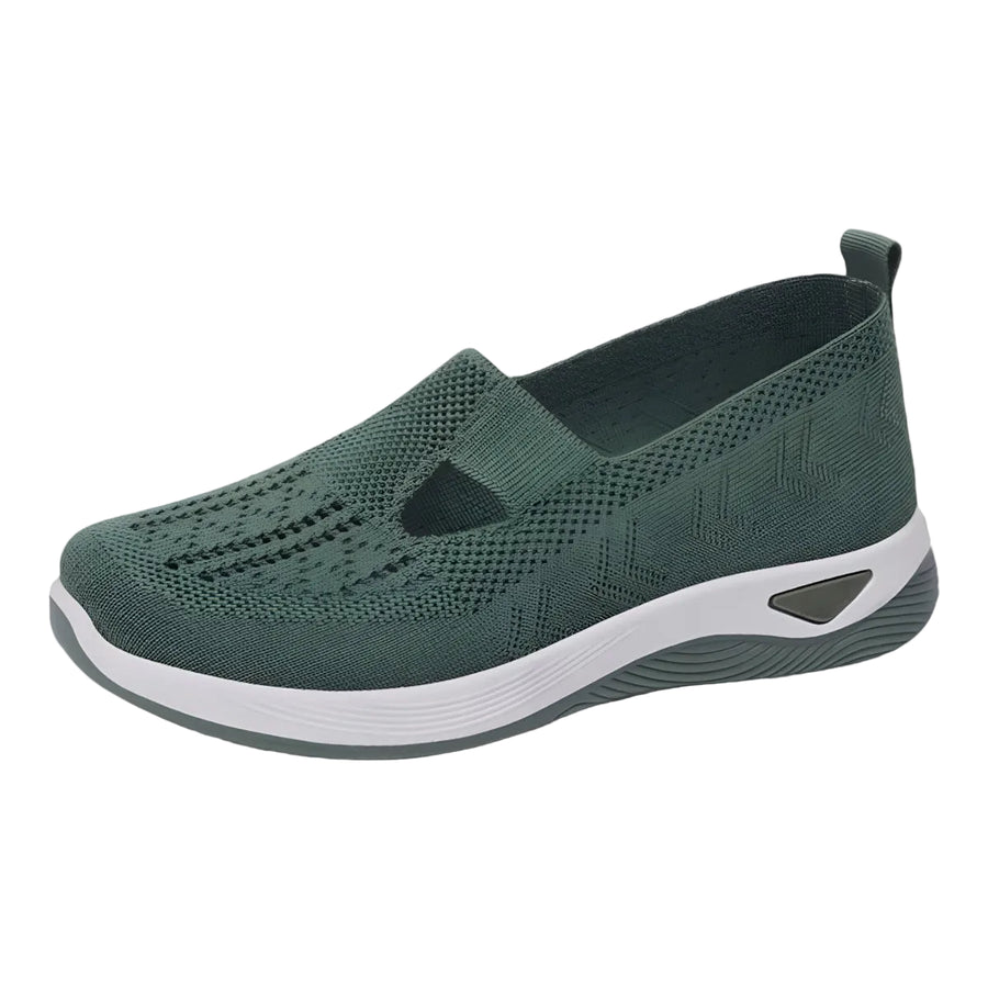 Damen Freizeitschuhe – Flach, Schnürung/Slip-on, Einfarbig