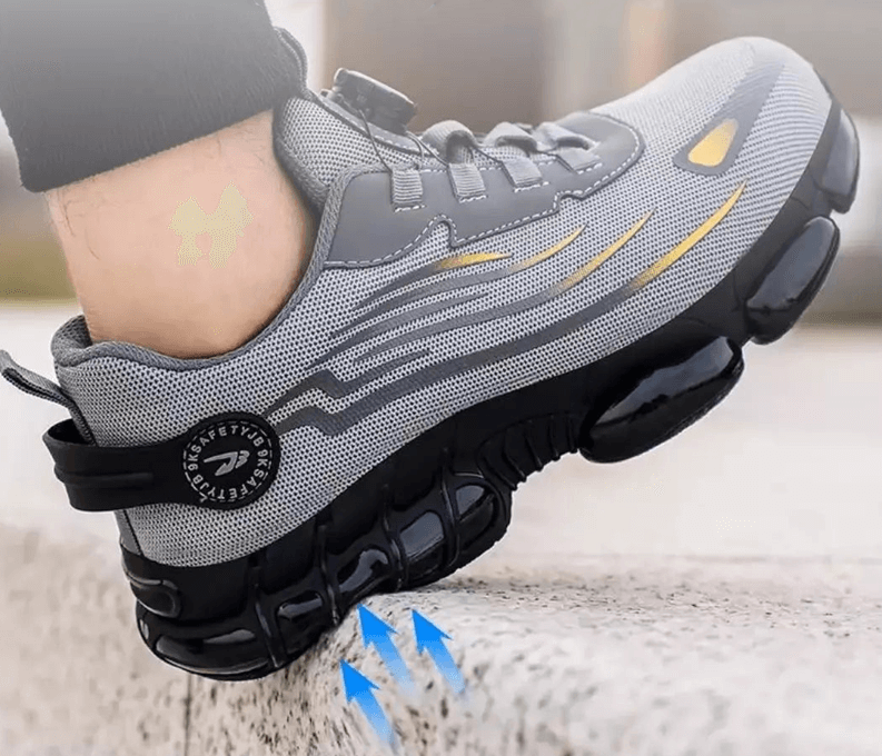Herren Orthopädische Sicherheitsschuhe – Arbeitsschuhe Mit Schutzkappe Und Unterstützendem Design