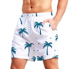 Herren Badeshorts Mit Palmenprint | Schnell Trocknende Badeshorts Mit Schnürung | Strand- Und Poolgebrauch | Schmid