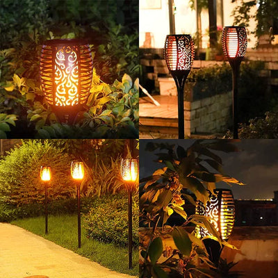 Solar LED Gartenfackel – IP65, Automatisch Ein/Aus, Außenbeleuchtung