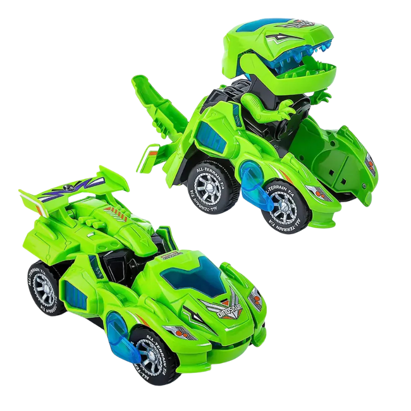 LED Dinosaurier-Auto – Verwandelbares Spielzeugfahrzeug
