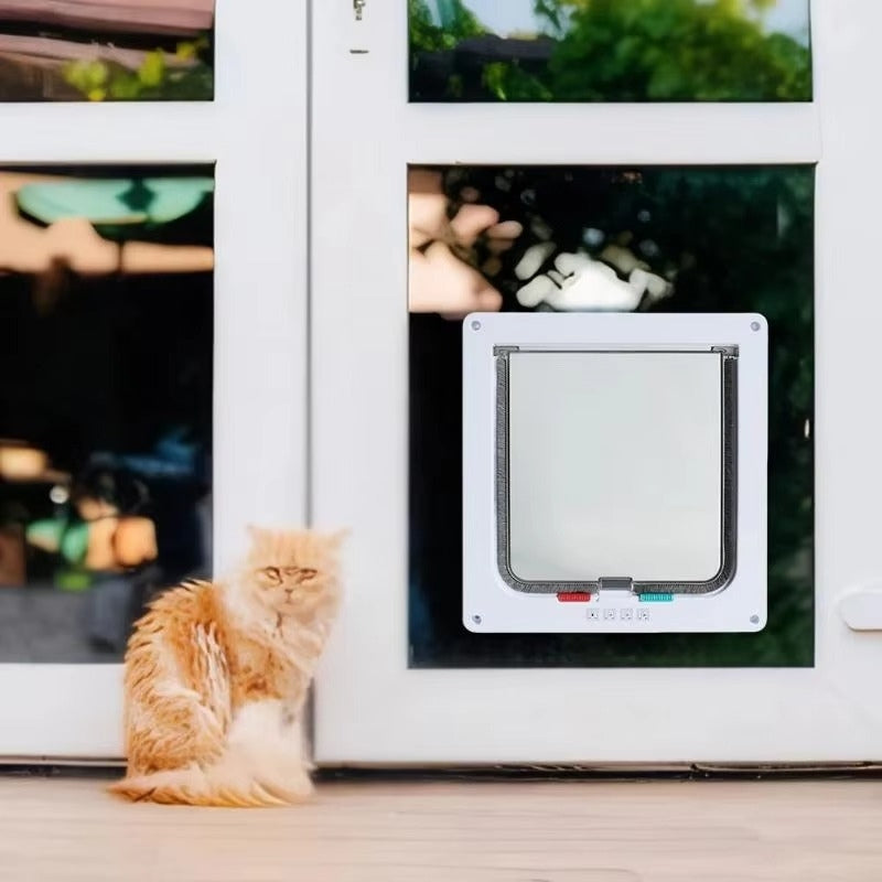 PawSafe | Katzenklappe mit 4-Wege-Verschluss für sicheren Zugang