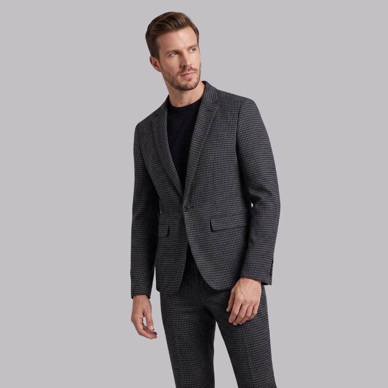 Herren Anzug-Set | Zweiteiliges Blazer- und Hosen-Set | Reguläre Passform für Beruf und Freizeit | Schmid