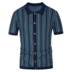 Herren-Polo | Polohemd mit Regulärer Passform und Chevronmuster | Sommerliche Freizeitkleidung | Schmid
