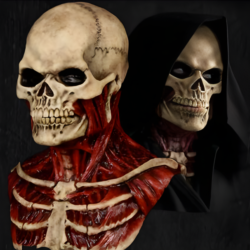 Totenkopf Vollgesichtsmaske | Halloween Kostümmaske mit Bluteffekt | Schädel Design für Halloween, Cosplay & Themenpartys | Schmid