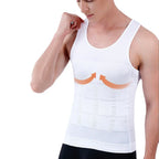 Herren Kompressions Unterhemd aus Nylon Spandex | Gestricktes Schnell Trocknendes Ärmelloses Unterhemd | Base Layer für Alltag | Schmid