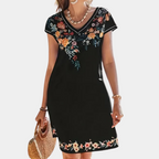 Sommerkleid aus Leichtem Stoff | Locker Geschnittenes Damenkleid mit Blumendesign für | Alltag und Warme Tage | Schmid