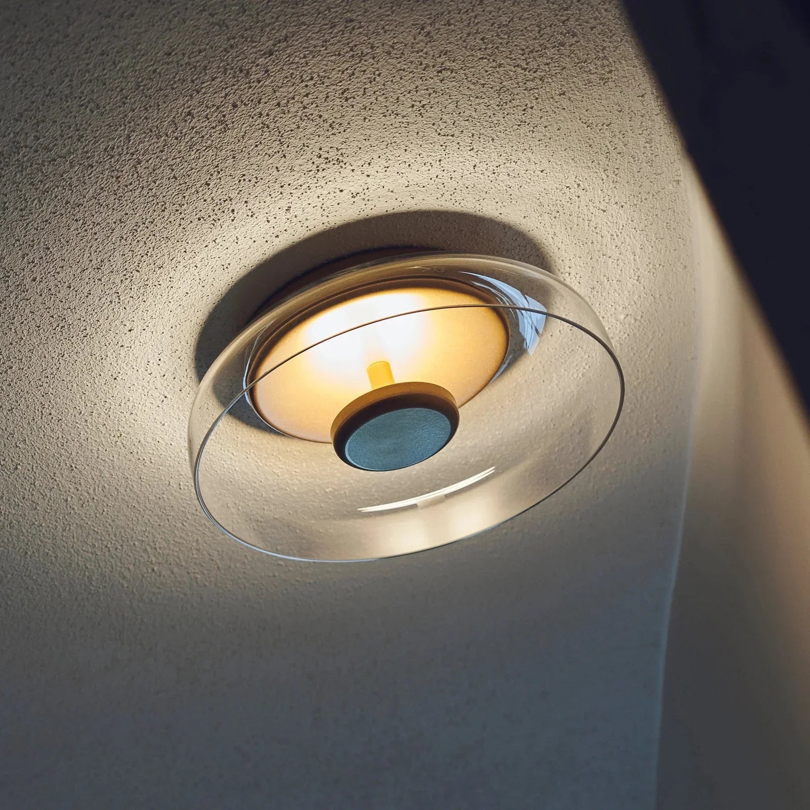 CrystalShine LED-Deckenlampe – Glas, Ø23 cm, warmweiß