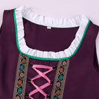 Damen Dirndl Kleid aus Textilmaterial | Reguläre Passform mit Schürze | Schnüroberteil für Oktoberfest & Kulturveranstaltungen | Schmid