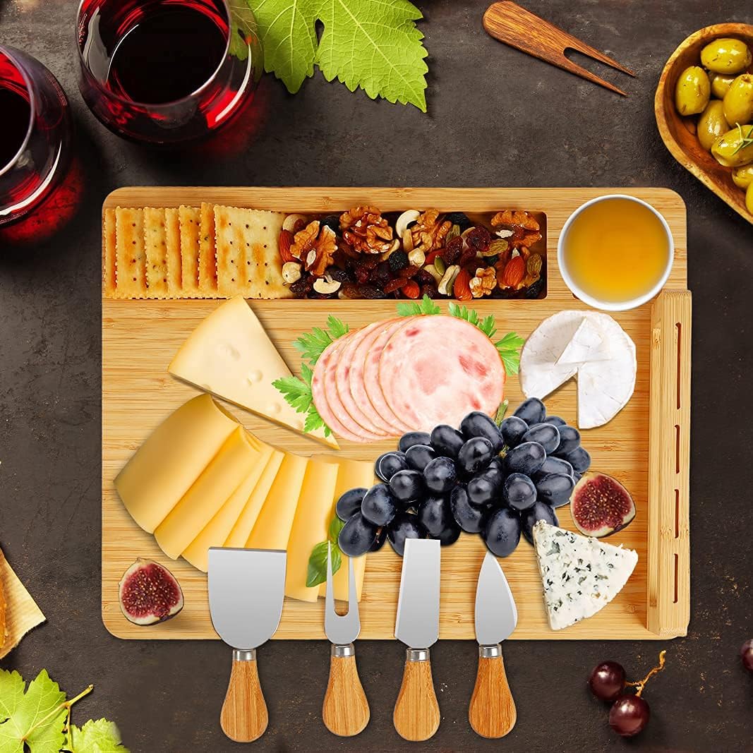 Cheeselux | Premium-Bambus-Käsebrett-Set
