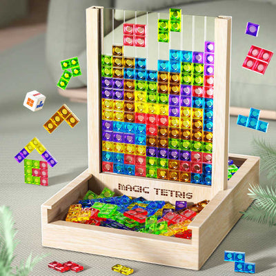 Ecoblock tetris board | nachhaltiges holzpuzzle für kinder & erwachsene