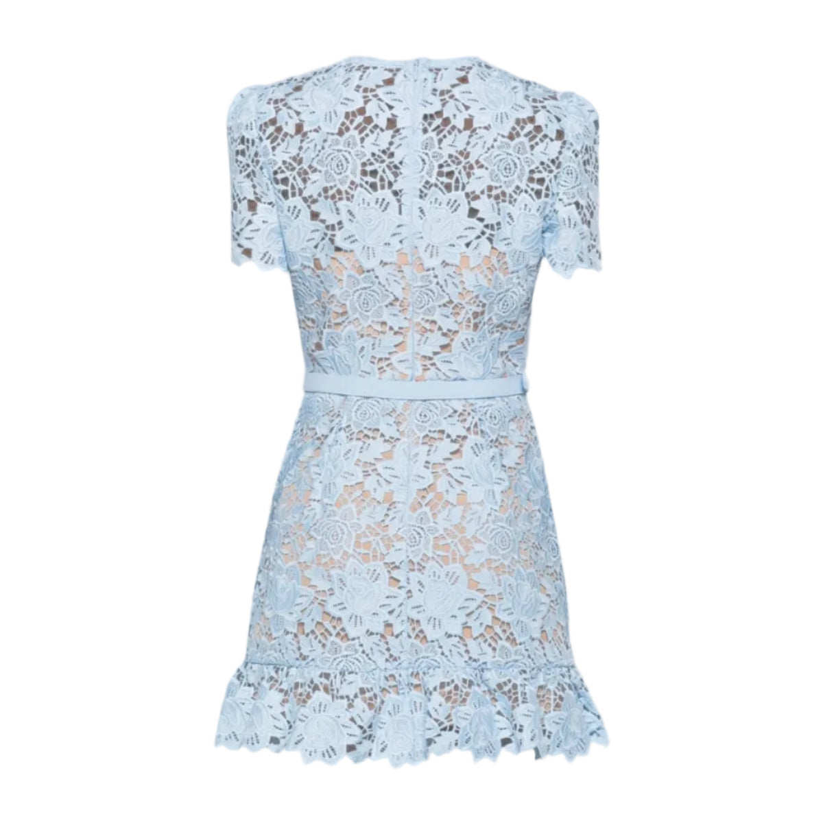 Damen Mini-Kleid aus Baumwolle und Polyester | Besticktes Mini-Kleid mit Taillengürtel | Alltag und Urlaub | Schmid