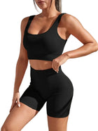 Fitnessset aus Nylon, Polyester und Spandex | Reguläre Passform mit Sport-Top und Shorts | Training und Freizeit | Schmid