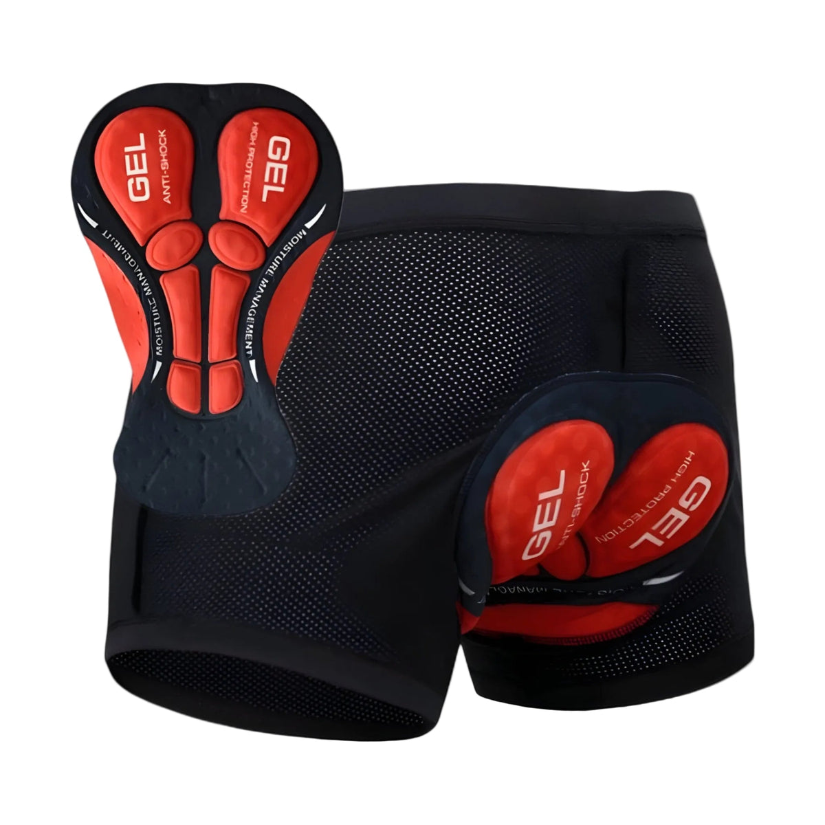 Herren Motorradshorts mit Polsterung | Polyester-Spandex & 5D-Gelpolster | Enganliegende Basisschicht für Motorradfahrten | Schmid