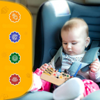 Montessori | Holz Aktivitätsbrett Mit 8 LED-Kontakten – Sinnes- Und Reisespielzeug För Barn