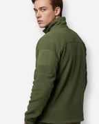 Herren Fleecejacke | Hoher Kragen & Durchgehender Reißverschluss | Klassische Jacke mit Reißverschlusstaschen für Outdoor | Schmid