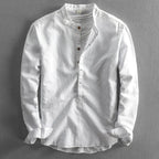 Corden Leinen‑Look Hemd – Herren Langarmhemd