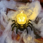 Halloween Spinnen Kerzenhalter aus Kunststoff | Freistehendes Deko Ornament | Tischdekoration für Saisonale Halloween Displays | Schmid