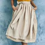 Damen Dirndl-Kleid | Tailliertes Oberteil & Spitzenbluse | Midikleid mit Schürzenrock für Oktoberfest, Festivals & Themenanlässe | Schmid