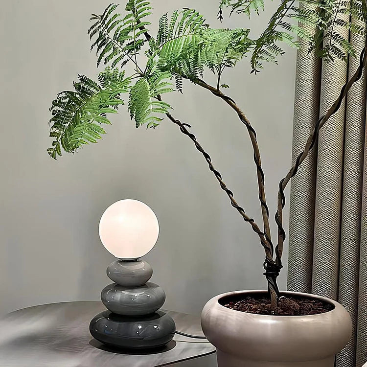 Kreative Kugelstein Tischlampe | Steinlampe Für Klassisch Wohnambiente