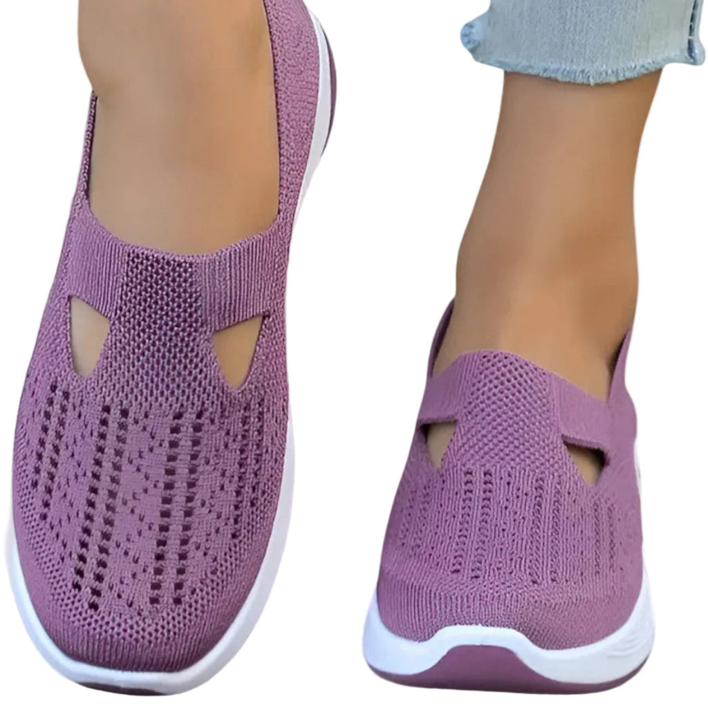 Damen Freizeitschuhe – Flach, Schnürung/Slip-on, Einfarbig