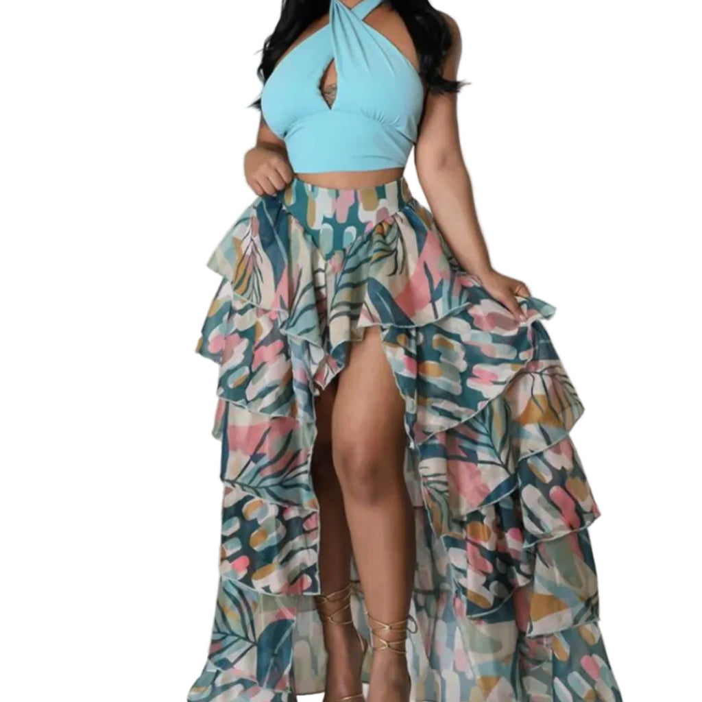 Damen Chiffonkleid aus Polyester | Kleid mit Lässiger Passform | Rüschendesign für Alltag und Freizeit | Schmid