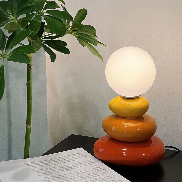 Kreative Kugelstein Tischlampe | Steinlampe Für Klassisch Wohnambiente