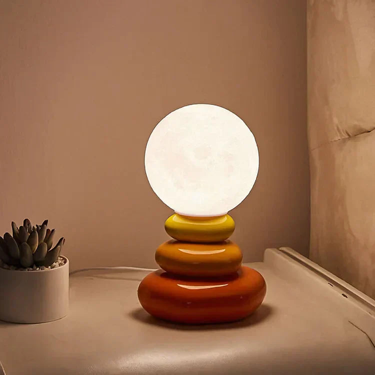 Kreative Kugelstein Tischlampe | Steinlampe Für Klassisch Wohnambiente