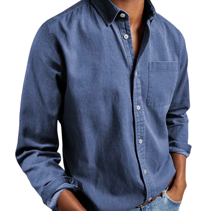 Alexander Denim‑Hemd – Herren Langarm‑Jeanshemd