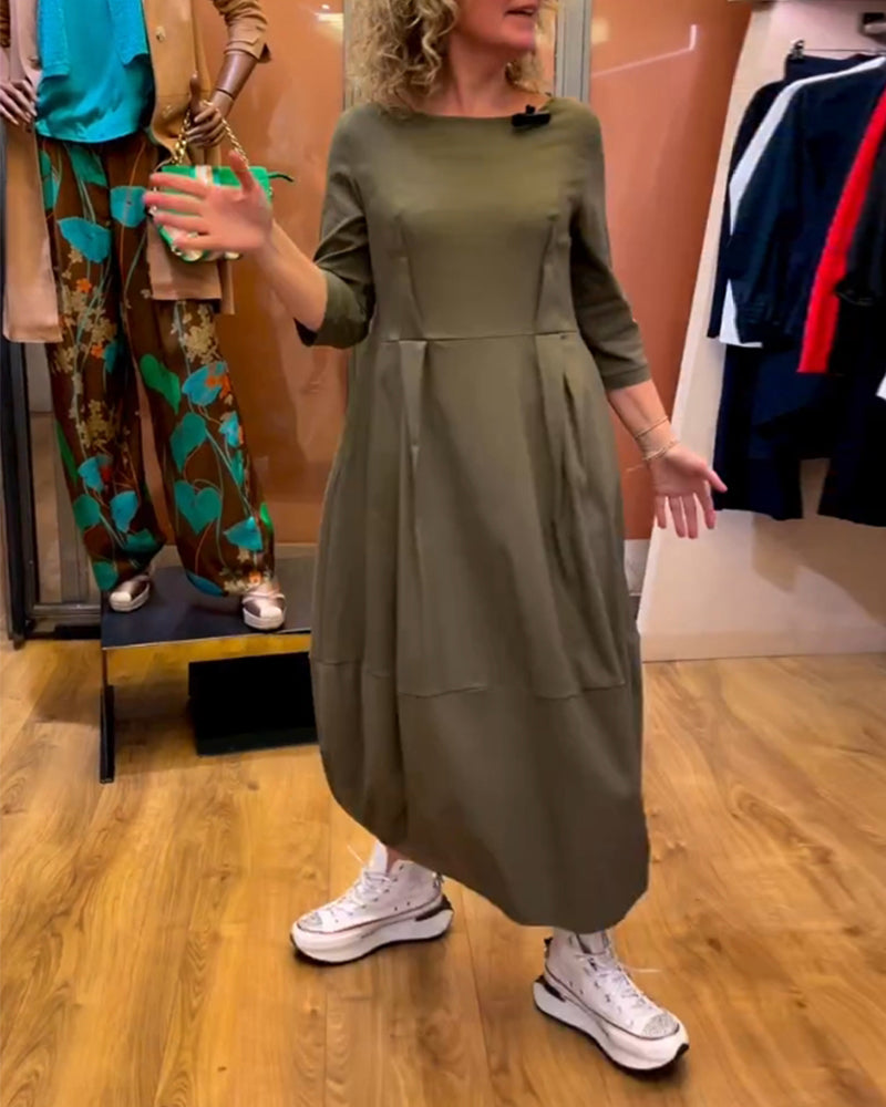 Grace | olivegrünes strickkleid