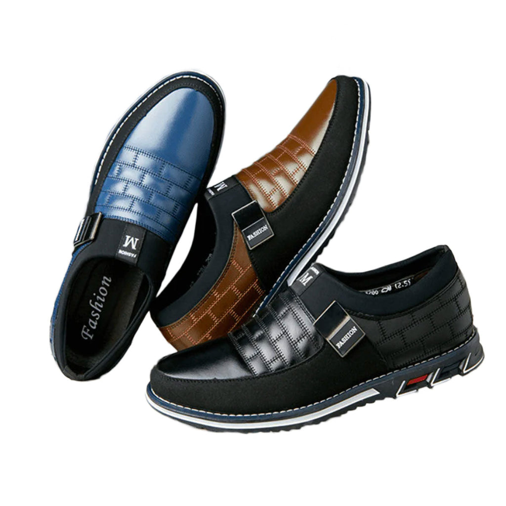 Atmungsaktive Herren Lederschuhe – Lässige Lederschuhe Mit Orthopädischer Unterstützung
