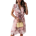 Damen Sommerkleid aus Baumwolle und Polyester | Locker sitzendes V-Ausschnitt Kleid für den Alltag | Warme Tage | Schmid