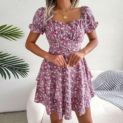 CLAIRE | Kleid mit Quadratischem Ausschnitt und Schnürung