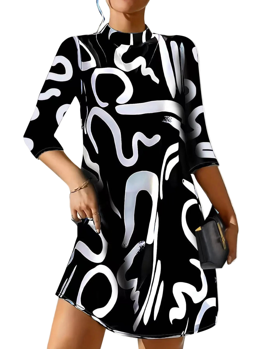 Alanna - Kleid mit Print und Kragen für Damen